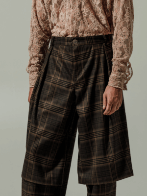 DANTE - ARMONIA PANTS PLAID BROWN - Image 2