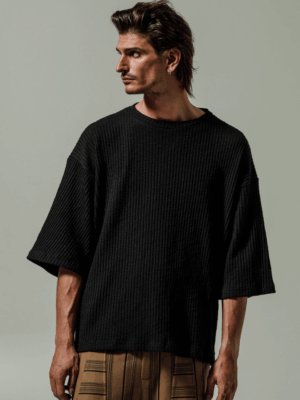 DANTE - MIRATH T-SHIRT TEXTURED BLACK