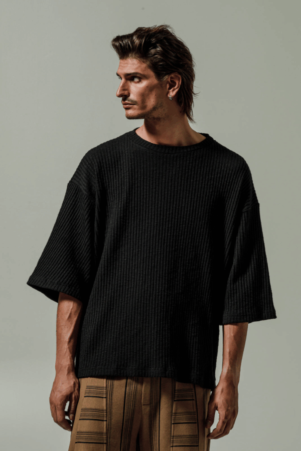 DANTE - MIRATH T-SHIRT TEXTURED BLACK