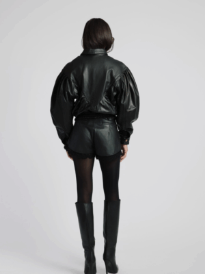 STUDIO83 - BOMBER BLACK JACKET - Image 2