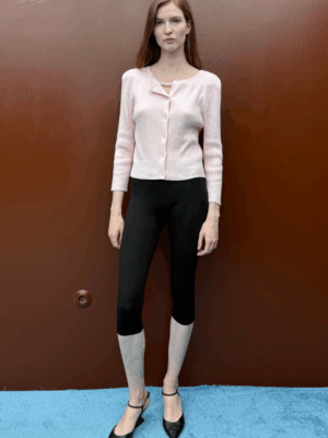 MILKWHITE - CARDIGAN WITH PEARL DETAILS PINK