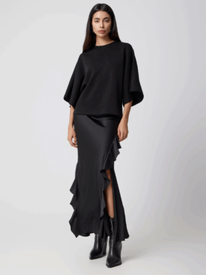 AVANT GARDE - BLACK SKIRT WITH RUFFLES - Image 2