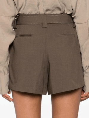 ELEH - BELTED PLEATED SHORTS - Image 2