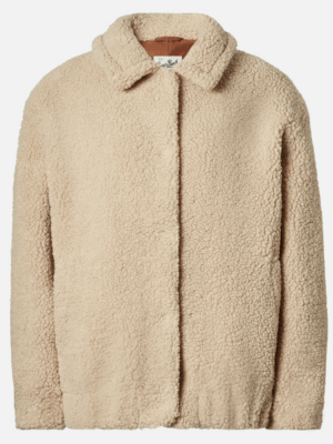 MC2 SAINT BARTH - JEANNE TEDDY BOMBER JACKET WITH PATCH ON THE BACK