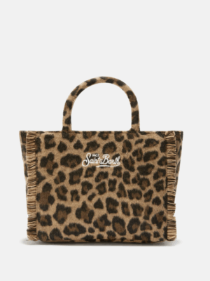 MC2 SAINT BARTH - COLETTE FELT HANDBAG IN LEOPARD WOOL BLEND - Image 2