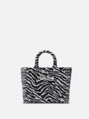 MC2 SAINT BARTH - VANITY MINI FELT HANDBAG IN ZEBRA-PRINTED WOOL BLEND - Image 2