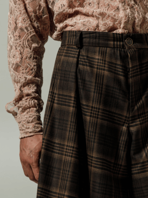 DANTE - ARMONIA PANTS PLAID BROWN - Image 3