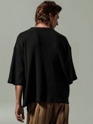 DANTE - MIRATH T-SHIRT TEXTURED BLACK - Image 2