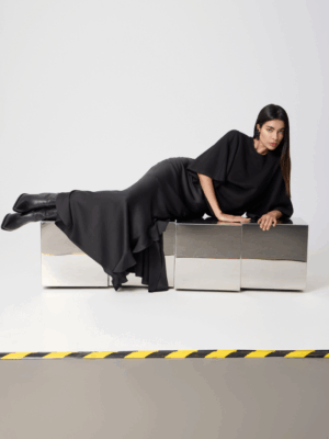 AVANT GARDE - BLACK SKIRT WITH RUFFLES - Image 3