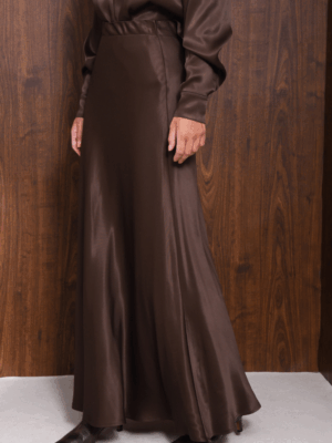 ARPYES - VANITY MAXI SKIRT BROWN - Image 3