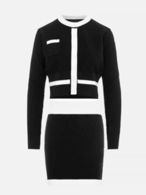 TAILOR MADE - KNIT SET SKIRT / JACKET WITH PEARLS - Image 3