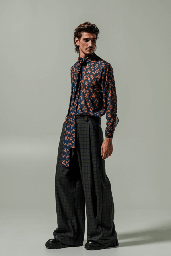 DANTE - PACE PANTS PLAID BLUE