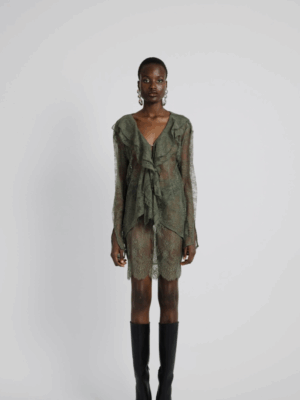 STUDIO83 - LACE SHIRT GREEN