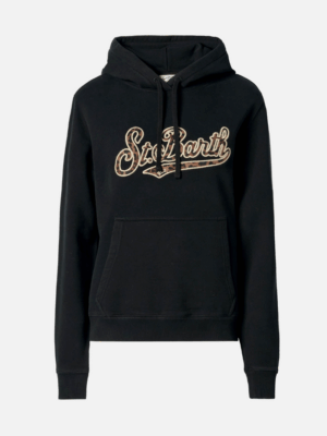 MC2 SAINT BARTH - VIRGINIA SWEATSHIRT WITH ST. BARTH ANIMAL EMBROIDERY BLACK/BEIGE - Image 4