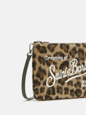 MC2 SAINT BARTH - PARISIENNE FELT CROSSBODY BAG IN LEOPARD PRINTED WOOL BLEND - Image 4