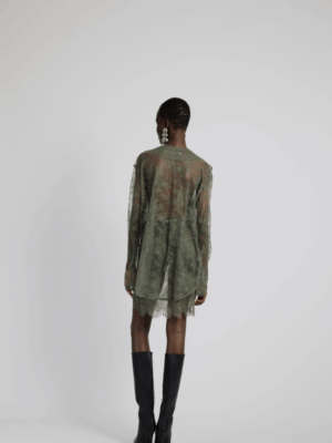 STUDIO83 - LACE SHIRT GREEN - Image 2