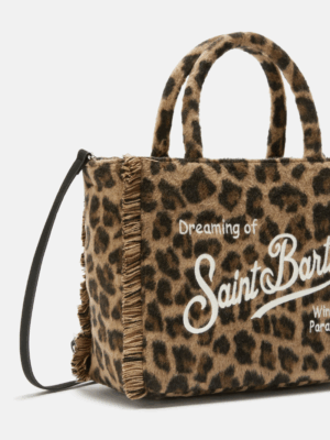 MC2 SAINT BARTH - COLETTE FELT HANDBAG IN LEOPARD WOOL BLEND - Image 5