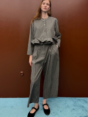 MILKWHITE - SIGNATURE CHECKED PANTS