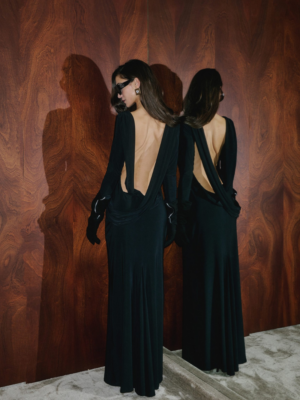 STUDIO83 - OPEN BACK BLACK DRESS