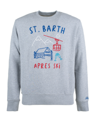 MC2 SAINT BARTH - COTTON SWEATSHIRT WITH APRES DRAW EMBROIDERY