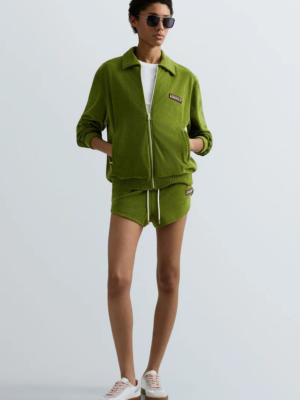 REPLAY - COTTON TERRY SWEATSHIRT WITH ZIP AND LOGO