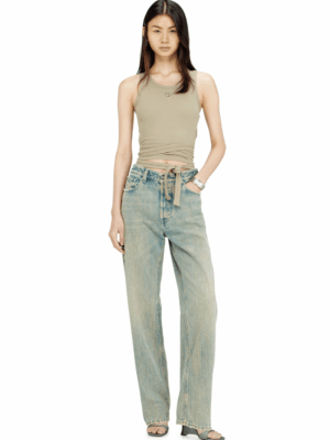 DIESEL - T-ANKY-TAIL-S1 CROP TOP WITH WRAP DESIGN