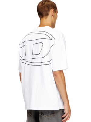 DIESEL - T-BOGGY T-SHIRT WITH MAXI OVAL D EMBROIDERY