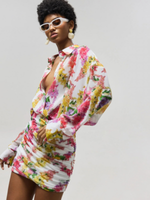 HEMITHEA - HEATHER SHIRT IN DRAGON FLOWER WHITE