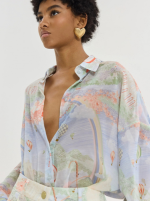 HEMITHEA - HEATHER SHIRT IN RAINBOW LADDER