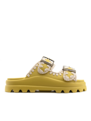 MOU - EVA ONE-PIECE SLIDE TWO BUCKLE YELLOW