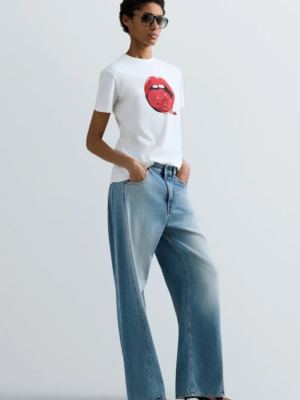 REPLAY - JERSEY T-SHIRT WITH POP ART GRAPHIC