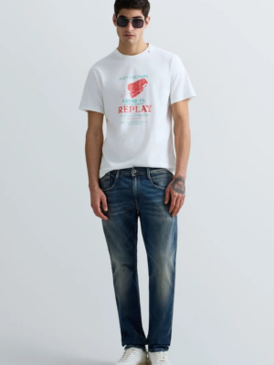 REPLAY - REGULAR-FIT T-SHIRT WITH ICE-CREAM PRINT