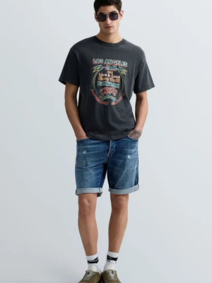 REPLAY - JERSEY T-SHIRT WITH LOGO GRAPHIC