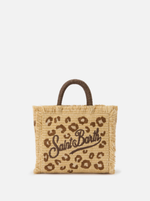 MC2 SAINT BARTH - VANITY MINI STRAW LEOPARD
