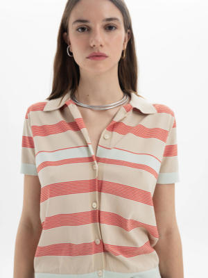 BLACK&BLACK - STRIPED KNIT POLO