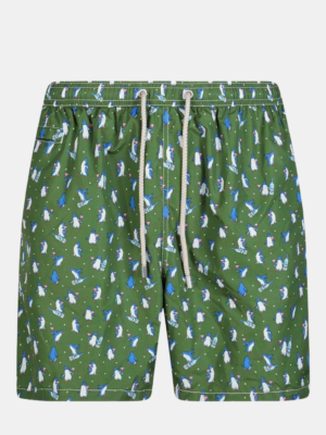 MC2 SAINT BARTH - LIGHTING MICRO SWIM SHORTS WITH ICE BAR PRINT