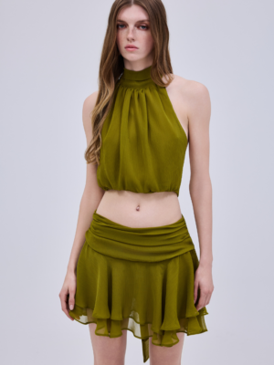 STUDIO83 - CAPRI HALTER TOP OLIVE