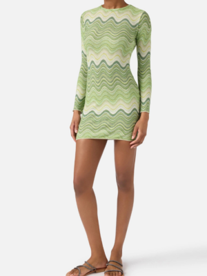 MC2 SAINT BARTH - IMANY GREEN RASCHEL DRESS