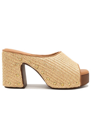 ALIBI - AMELIA ZOCCOLI IN RAFFIA BEIGE