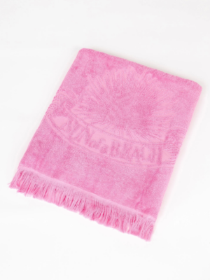 SUN OF A BEACH - MINI MONOCHROME BEACH TOWEL BUBBLEGUM