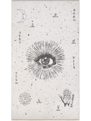 SUN OF A BEACH - FEATHER BEACH TOWEL THE COSMOS EYE BLACK