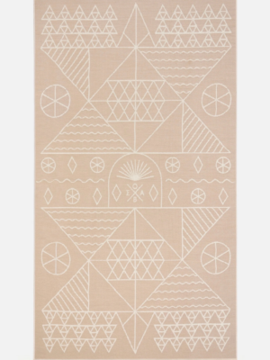 SUN OF A BEACH - FEATHER BEACH TOWEL TINOS GREIGE