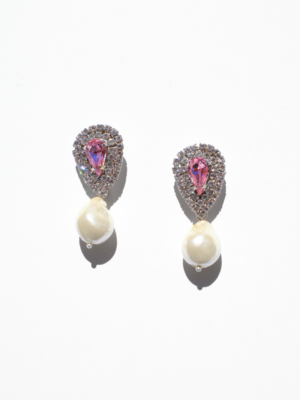 KALEIDO - BAMBOLA EARRINGS SILVER/LIGHT PINK