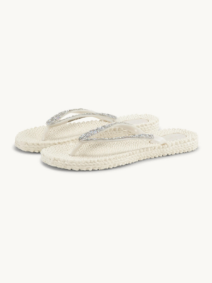ILSE JACOBSEN - FLIP FLOPS WITH RHINESTONES CREME