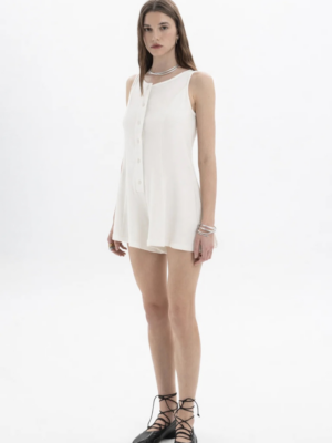 BLACK&BLACK - F BUTTON FRONT ROMPER