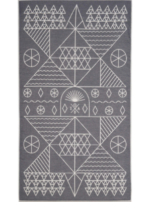 SUN OF A BEACH - FEATHER BEACH TOWEL TINOS GREY