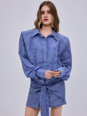 STUDIO83 - POPLIN SHIRT DRESS BLUE