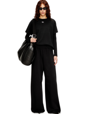 DIESEL - LOOSE TRACK PANTS WITH ELASTIC WAISTBAND