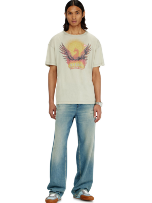 DIESEL - REGURAL T-SHIRT WITH PHOENIX PRINT