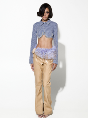 MILKWHITE - CROP CRYSTAL SHIRT